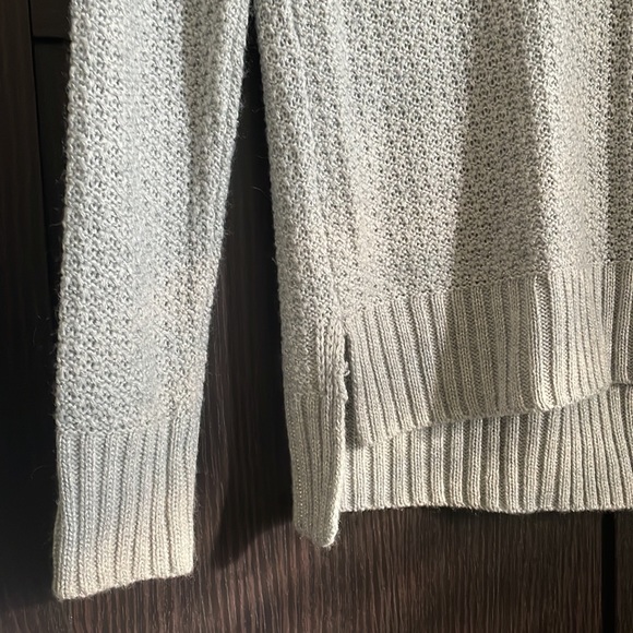 Girls v-neck gray with silver sparkle sweater - Picture 4 of 5